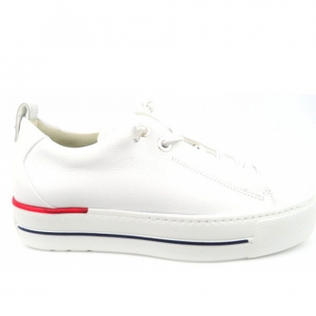 Paul Green Super Soft Mastercalf Sneaker low in Weiss/Rot/Blau