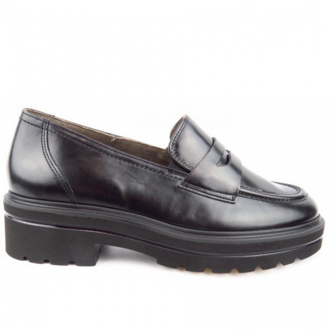 Paul Green Kalbleder Soft Slipper in 0 Schwarz