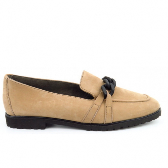 Paul Green Super Soft Nubuk alpaca Ballerina in Hellbraun