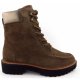 Paul Green Velour earth Metallic Stiefelette in Braun