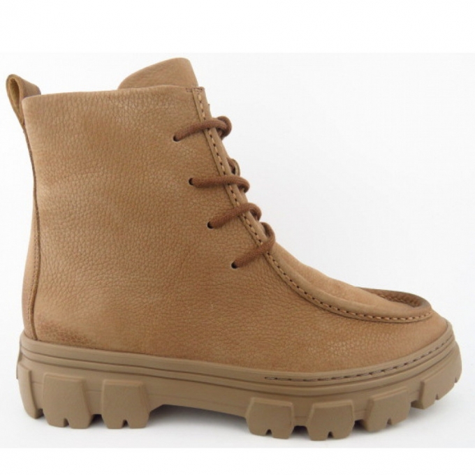 Paul Green Nubuk tan Stiefelette in Hellbraun