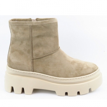 Paul Green Soft Suede grain Stiefelette in Beige Paul Green Soft Suede grain Stiefelette in Beige