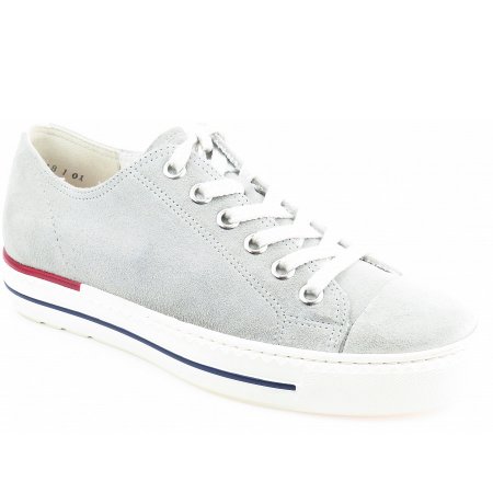 Paul Green Nubuk steel used Sneaker in Hellgrau