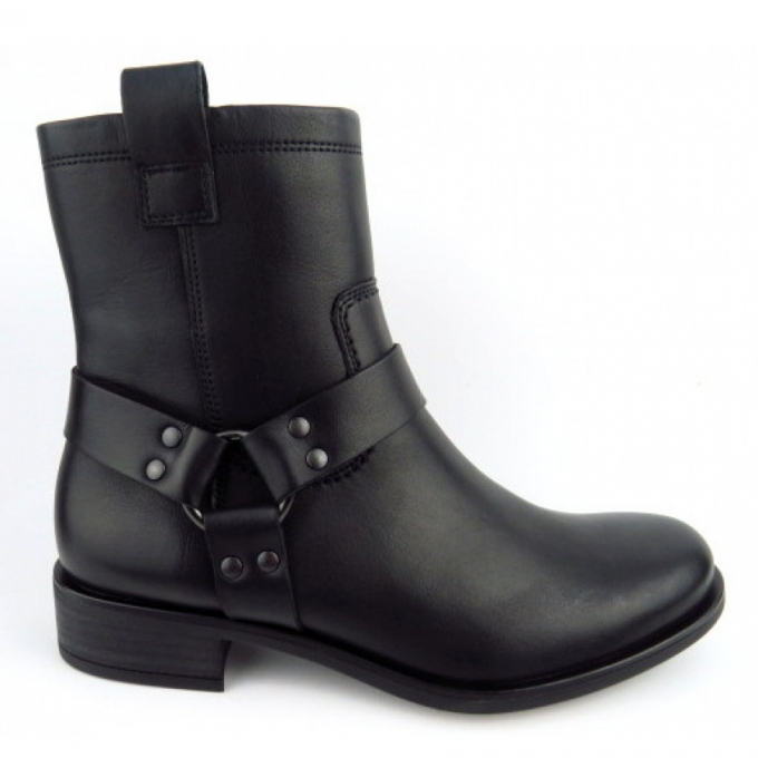 Paul Green Calf Stiefelette in Schwarz
