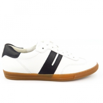 Paul Green Calf white black Sneaker low in Weiß