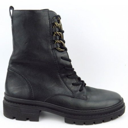 Paul Green Washed Kid Stiefelette in Schwarz