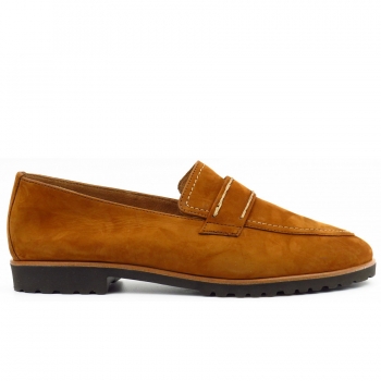 Paul Green Royal Nubuk cognac Slipper in cognac