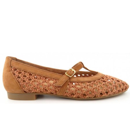 Paul Green Nubuk sisal Slipper in Mittelbraun Paul Green Nubuk sisal Slipper in Mittelbraun