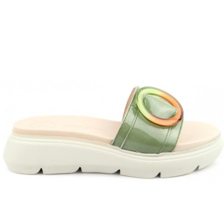 Paul Green Sportlack sage Pantolette in Grün