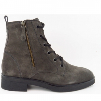 Paul Green Suede apshalt ZIP Stiefelette in Dunkelgrau Paul Green Suede apshalt ZIP Stiefelette in Dunkelgrau