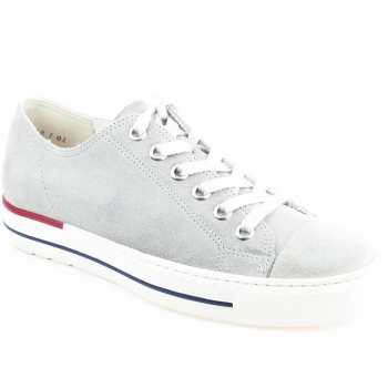 Paul Green Nubuk steel used Sneaker in Hellgrau