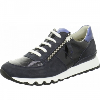 Paul Green Nubuk/Lack schwarz Soft Sneaker in schwarz