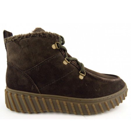 Paul Green Velour mocca Boots in Braun